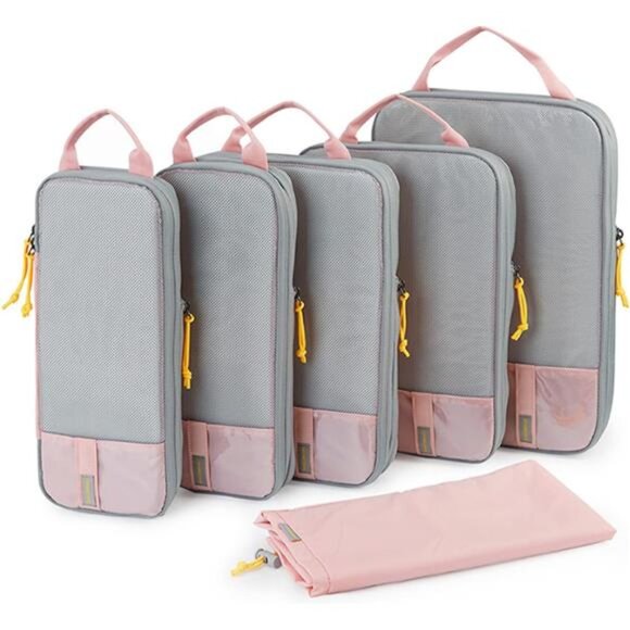 6 Set/4 Set/2 Set Compression Packing Cubes for Travel, Lightweight Vacation - Picture 1 of 7